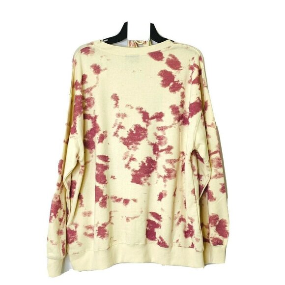 Star Wars Women's Large Crew Neck Long Sleeve Tie-Dye Sweatshirt Headband Ivory - Picture 2 of 7